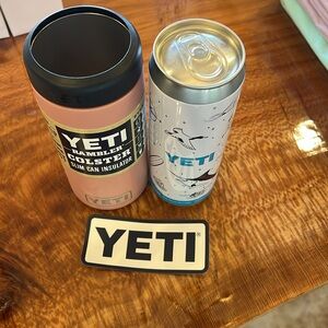 Yeti Rambler Colster Slim can insulator in sandstone pink NWT
